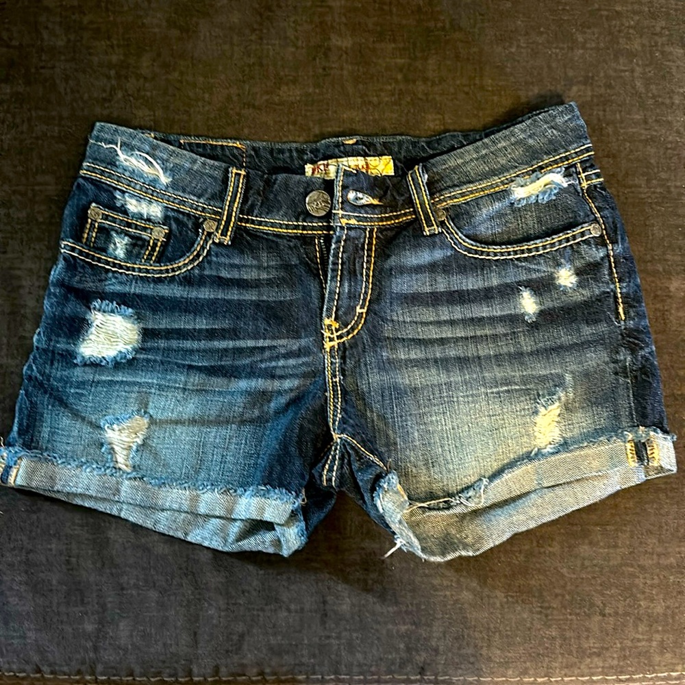 Buckle BKE Shorts Womens 28 Blue Culture Pockets Denim Jean Thick Stitch Basic